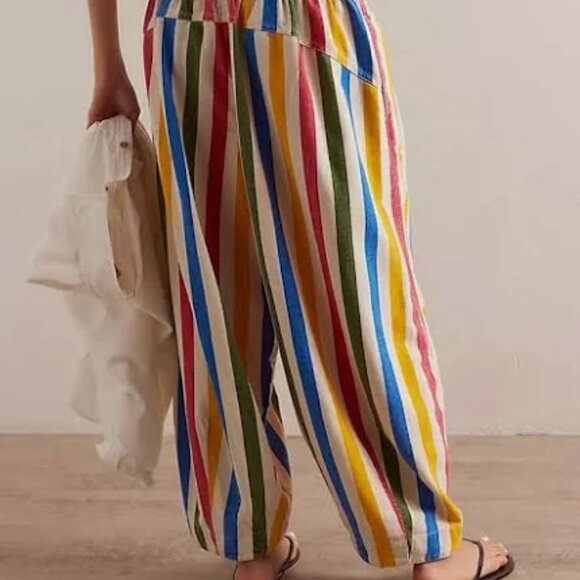 Incredible Free People Pull on Barrel Pants (Primary colored) - Picture 4 of 4
